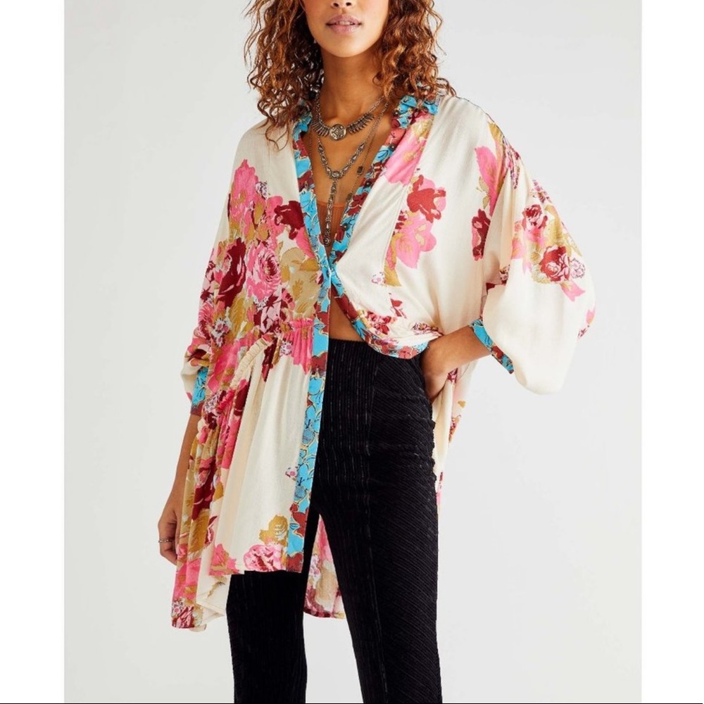 NWT Free People Brunch A Bunch Top- Light Combo